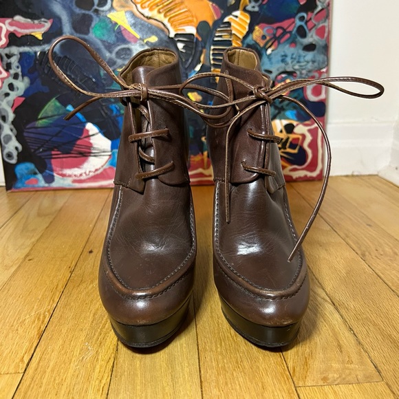 Special Edition Zara Brown Leather Booties - Picture 3 of 14